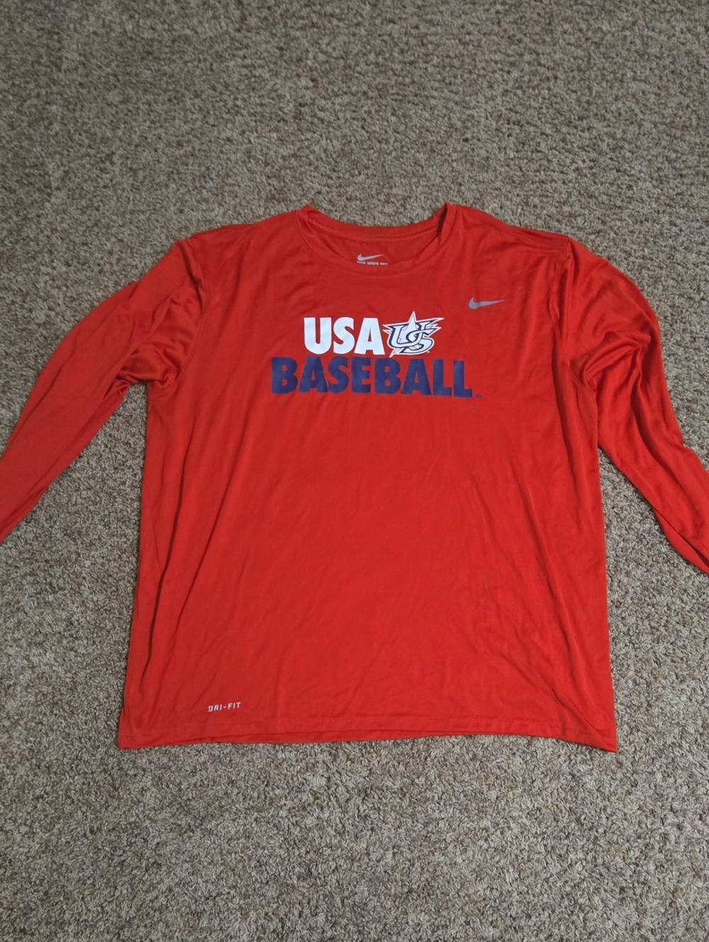 Nike USA Baseball Legend DRI-FIT Long-Sleeve Tee